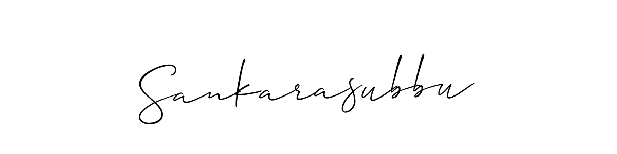 How to make Sankarasubbu signature? Allison_Script is a professional autograph style. Create handwritten signature for Sankarasubbu name. Sankarasubbu signature style 2 images and pictures png