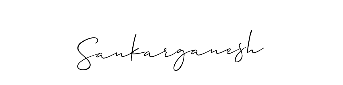 Make a beautiful signature design for name Sankarganesh. With this signature (Allison_Script) style, you can create a handwritten signature for free. Sankarganesh signature style 2 images and pictures png