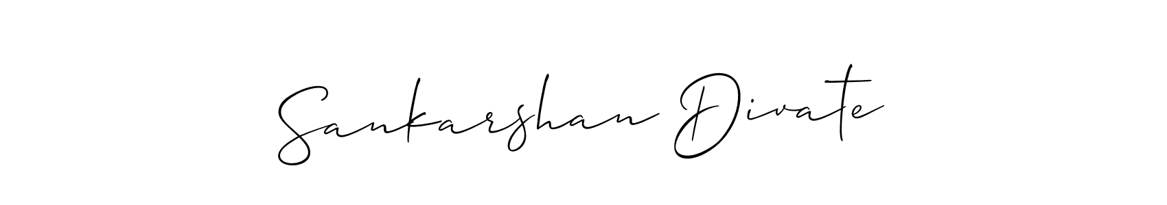 Also we have Sankarshan Divate name is the best signature style. Create professional handwritten signature collection using Allison_Script autograph style. Sankarshan Divate signature style 2 images and pictures png