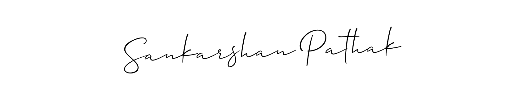 Also You can easily find your signature by using the search form. We will create Sankarshan Pathak name handwritten signature images for you free of cost using Allison_Script sign style. Sankarshan Pathak signature style 2 images and pictures png