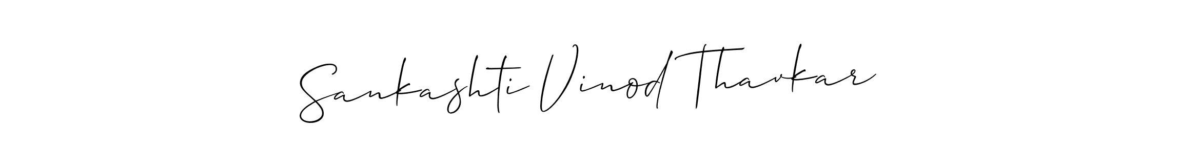 Use a signature maker to create a handwritten signature online. With this signature software, you can design (Allison_Script) your own signature for name Sankashti Vinod Thavkar. Sankashti Vinod Thavkar signature style 2 images and pictures png