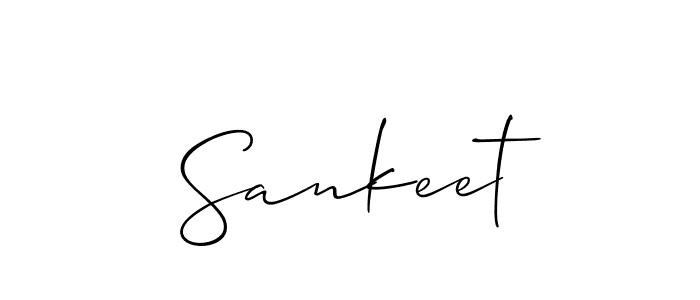 How to make Sankeet signature? Allison_Script is a professional autograph style. Create handwritten signature for Sankeet name. Sankeet signature style 2 images and pictures png