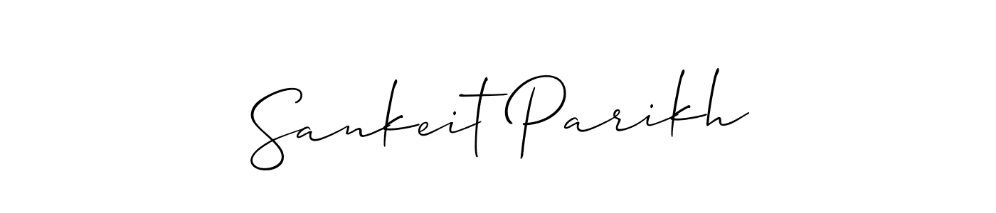 It looks lik you need a new signature style for name Sankeit Parikh. Design unique handwritten (Allison_Script) signature with our free signature maker in just a few clicks. Sankeit Parikh signature style 2 images and pictures png