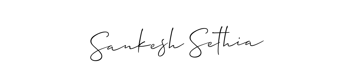 Similarly Allison_Script is the best handwritten signature design. Signature creator online .You can use it as an online autograph creator for name Sankesh Sethia. Sankesh Sethia signature style 2 images and pictures png