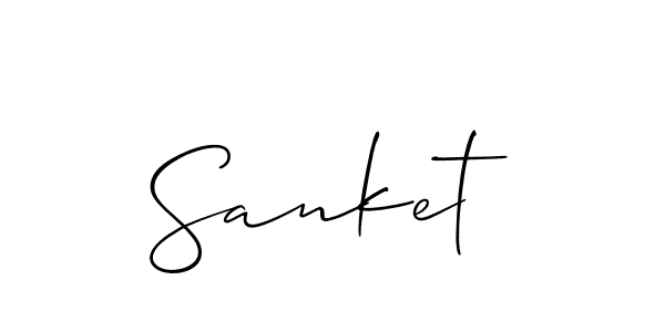 Design your own signature with our free online signature maker. With this signature software, you can create a handwritten (Allison_Script) signature for name Sanket. Sanket signature style 2 images and pictures png
