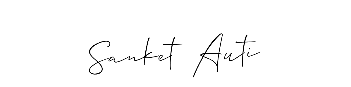 Make a beautiful signature design for name Sanket  Auti. With this signature (Allison_Script) style, you can create a handwritten signature for free. Sanket  Auti signature style 2 images and pictures png