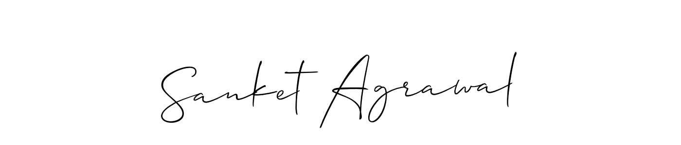 Best and Professional Signature Style for Sanket Agrawal. Allison_Script Best Signature Style Collection. Sanket Agrawal signature style 2 images and pictures png