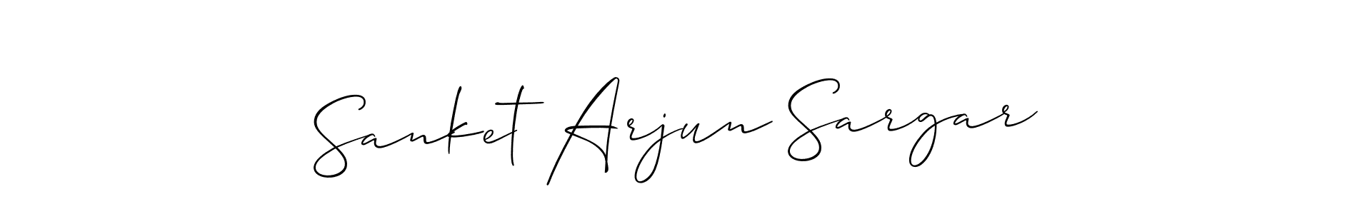 You should practise on your own different ways (Allison_Script) to write your name (Sanket Arjun Sargar) in signature. don't let someone else do it for you. Sanket Arjun Sargar signature style 2 images and pictures png