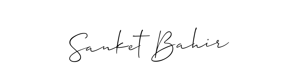 How to make Sanket Bahir name signature. Use Allison_Script style for creating short signs online. This is the latest handwritten sign. Sanket Bahir signature style 2 images and pictures png