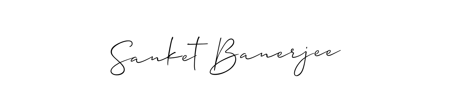 Make a beautiful signature design for name Sanket Banerjee. With this signature (Allison_Script) style, you can create a handwritten signature for free. Sanket Banerjee signature style 2 images and pictures png