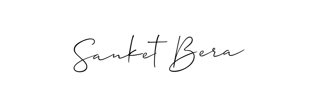 How to make Sanket Bera name signature. Use Allison_Script style for creating short signs online. This is the latest handwritten sign. Sanket Bera signature style 2 images and pictures png