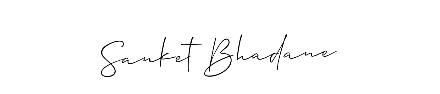 Allison_Script is a professional signature style that is perfect for those who want to add a touch of class to their signature. It is also a great choice for those who want to make their signature more unique. Get Sanket Bhadane name to fancy signature for free. Sanket Bhadane signature style 2 images and pictures png