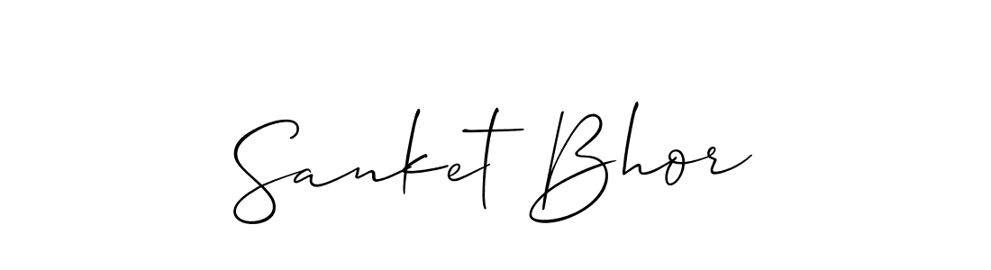 How to make Sanket Bhor name signature. Use Allison_Script style for creating short signs online. This is the latest handwritten sign. Sanket Bhor signature style 2 images and pictures png