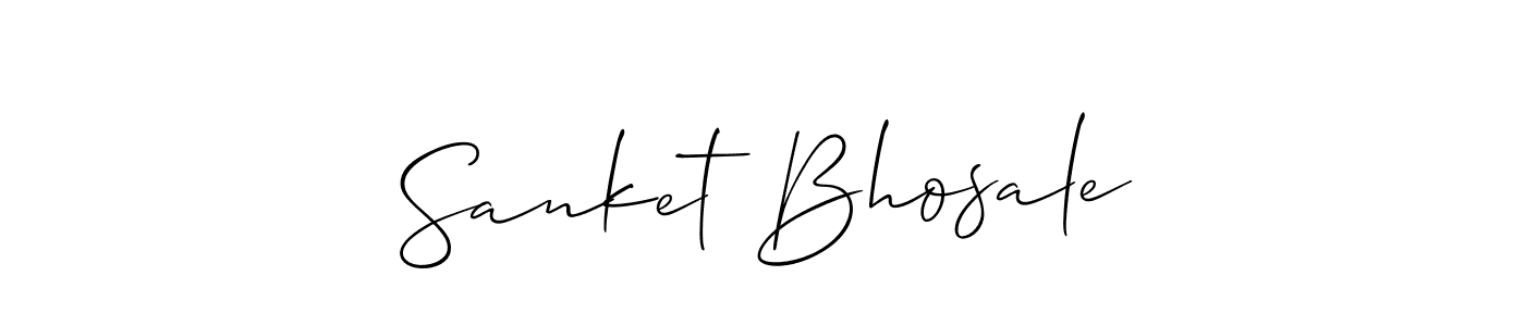 The best way (Allison_Script) to make a short signature is to pick only two or three words in your name. The name Sanket Bhosale include a total of six letters. For converting this name. Sanket Bhosale signature style 2 images and pictures png