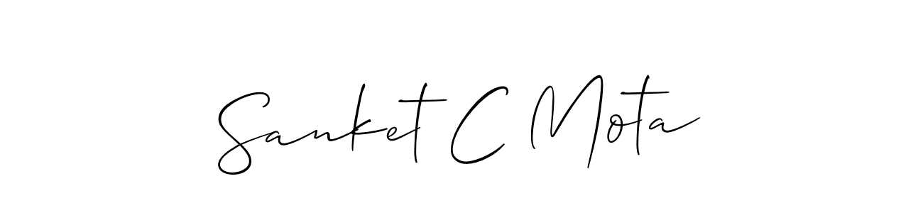 Sanket C Mota stylish signature style. Best Handwritten Sign (Allison_Script) for my name. Handwritten Signature Collection Ideas for my name Sanket C Mota. Sanket C Mota signature style 2 images and pictures png