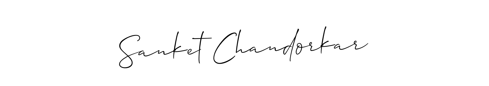 Also we have Sanket Chandorkar name is the best signature style. Create professional handwritten signature collection using Allison_Script autograph style. Sanket Chandorkar signature style 2 images and pictures png