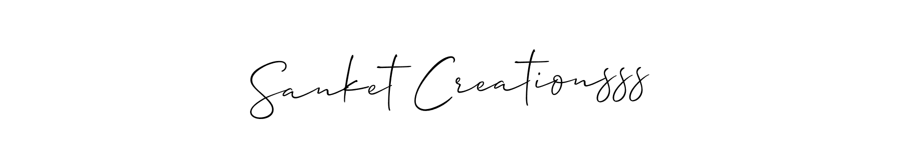 if you are searching for the best signature style for your name Sanket Creationsss. so please give up your signature search. here we have designed multiple signature styles  using Allison_Script. Sanket Creationsss signature style 2 images and pictures png