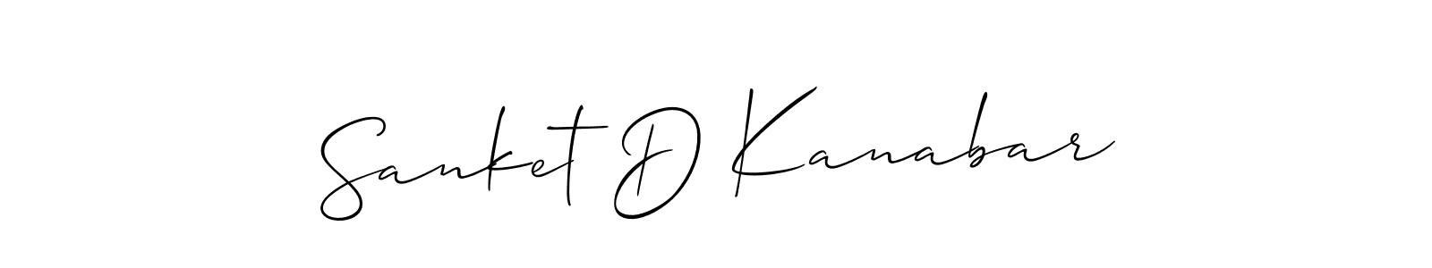 The best way (Allison_Script) to make a short signature is to pick only two or three words in your name. The name Sanket D Kanabar include a total of six letters. For converting this name. Sanket D Kanabar signature style 2 images and pictures png