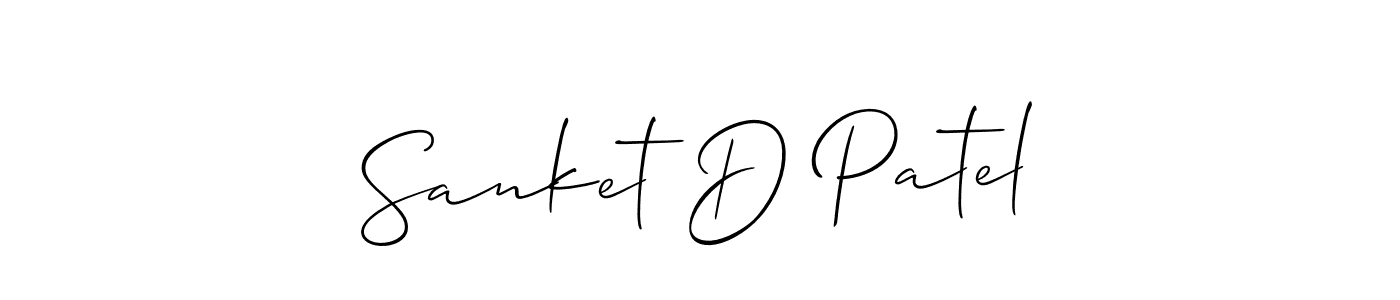 Sanket D Patel stylish signature style. Best Handwritten Sign (Allison_Script) for my name. Handwritten Signature Collection Ideas for my name Sanket D Patel. Sanket D Patel signature style 2 images and pictures png