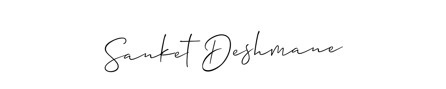 Also we have Sanket Deshmane name is the best signature style. Create professional handwritten signature collection using Allison_Script autograph style. Sanket Deshmane signature style 2 images and pictures png