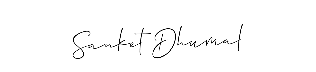 Similarly Allison_Script is the best handwritten signature design. Signature creator online .You can use it as an online autograph creator for name Sanket Dhumal. Sanket Dhumal signature style 2 images and pictures png