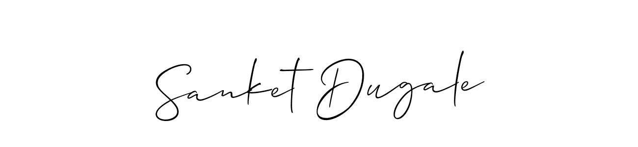 Similarly Allison_Script is the best handwritten signature design. Signature creator online .You can use it as an online autograph creator for name Sanket Dugale. Sanket Dugale signature style 2 images and pictures png