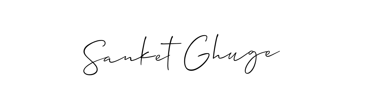Similarly Allison_Script is the best handwritten signature design. Signature creator online .You can use it as an online autograph creator for name Sanket Ghuge. Sanket Ghuge signature style 2 images and pictures png