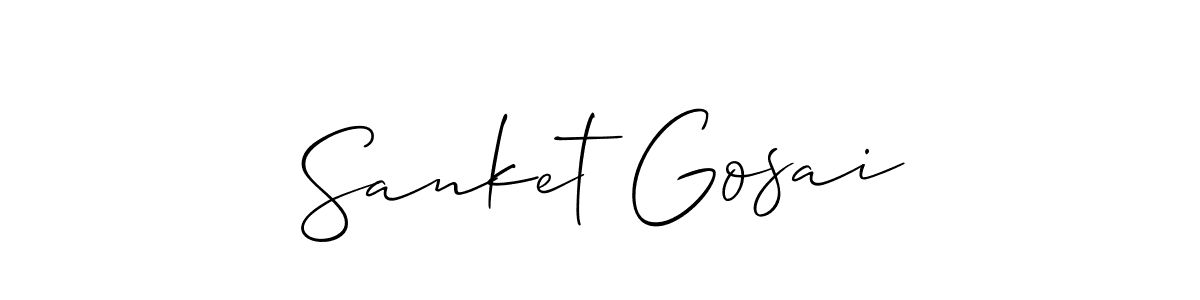 How to make Sanket Gosai signature? Allison_Script is a professional autograph style. Create handwritten signature for Sanket Gosai name. Sanket Gosai signature style 2 images and pictures png