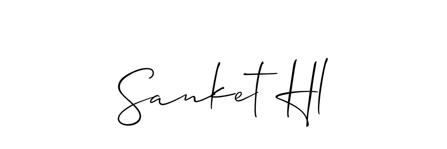 Design your own signature with our free online signature maker. With this signature software, you can create a handwritten (Allison_Script) signature for name Sanket Hl. Sanket Hl signature style 2 images and pictures png