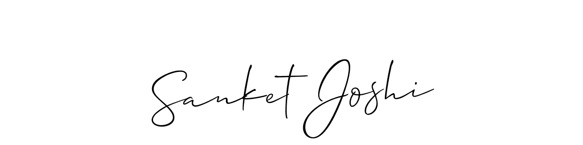 How to make Sanket Joshi name signature. Use Allison_Script style for creating short signs online. This is the latest handwritten sign. Sanket Joshi signature style 2 images and pictures png