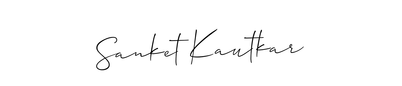 It looks lik you need a new signature style for name Sanket Kautkar. Design unique handwritten (Allison_Script) signature with our free signature maker in just a few clicks. Sanket Kautkar signature style 2 images and pictures png