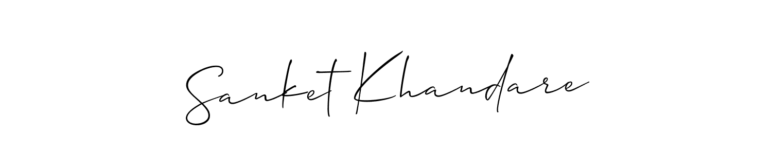 It looks lik you need a new signature style for name Sanket Khandare. Design unique handwritten (Allison_Script) signature with our free signature maker in just a few clicks. Sanket Khandare signature style 2 images and pictures png
