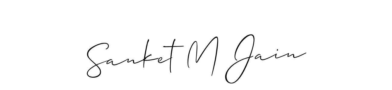 Create a beautiful signature design for name Sanket M Jain. With this signature (Allison_Script) fonts, you can make a handwritten signature for free. Sanket M Jain signature style 2 images and pictures png