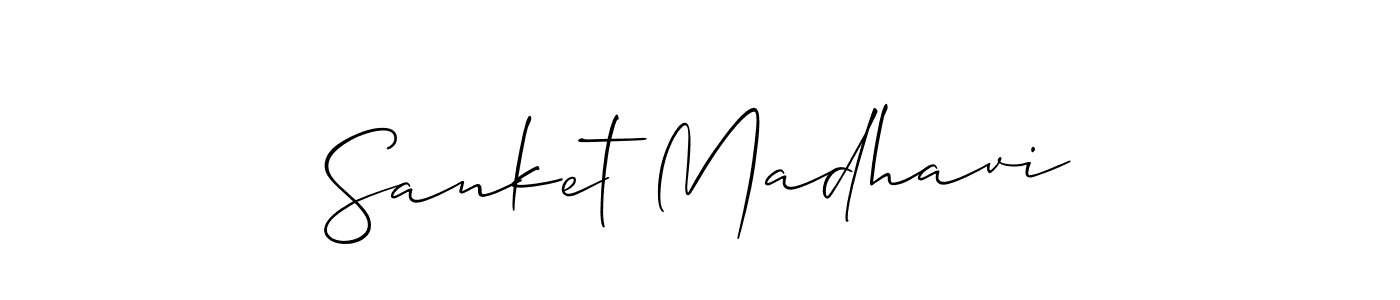 Make a beautiful signature design for name Sanket Madhavi. With this signature (Allison_Script) style, you can create a handwritten signature for free. Sanket Madhavi signature style 2 images and pictures png