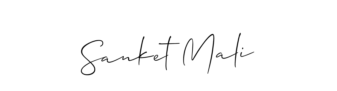 How to make Sanket Mali name signature. Use Allison_Script style for creating short signs online. This is the latest handwritten sign. Sanket Mali signature style 2 images and pictures png