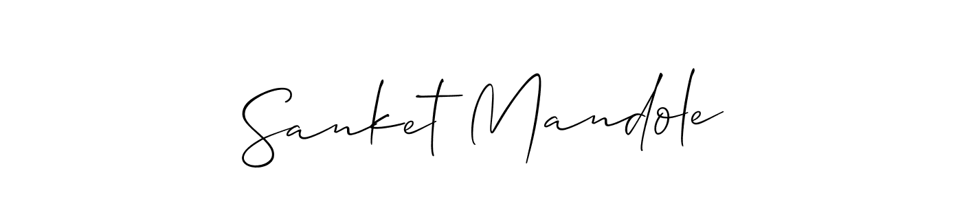 Make a short Sanket Mandole signature style. Manage your documents anywhere anytime using Allison_Script. Create and add eSignatures, submit forms, share and send files easily. Sanket Mandole signature style 2 images and pictures png