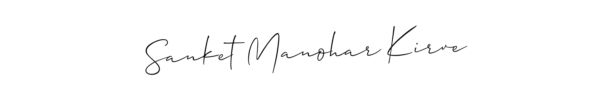 How to make Sanket Manohar Kirve signature? Allison_Script is a professional autograph style. Create handwritten signature for Sanket Manohar Kirve name. Sanket Manohar Kirve signature style 2 images and pictures png