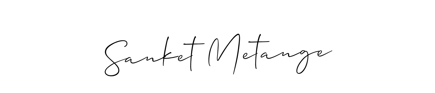 How to make Sanket Metange signature? Allison_Script is a professional autograph style. Create handwritten signature for Sanket Metange name. Sanket Metange signature style 2 images and pictures png
