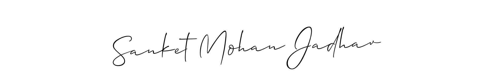 Use a signature maker to create a handwritten signature online. With this signature software, you can design (Allison_Script) your own signature for name Sanket Mohan Jadhav. Sanket Mohan Jadhav signature style 2 images and pictures png