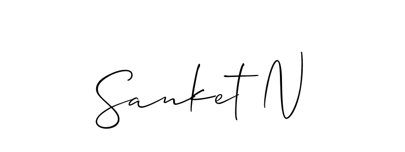 You should practise on your own different ways (Allison_Script) to write your name (Sanket N) in signature. don't let someone else do it for you. Sanket N signature style 2 images and pictures png
