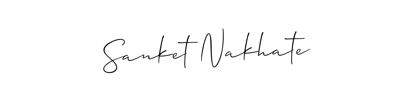 Make a beautiful signature design for name Sanket Nakhate. With this signature (Allison_Script) style, you can create a handwritten signature for free. Sanket Nakhate signature style 2 images and pictures png