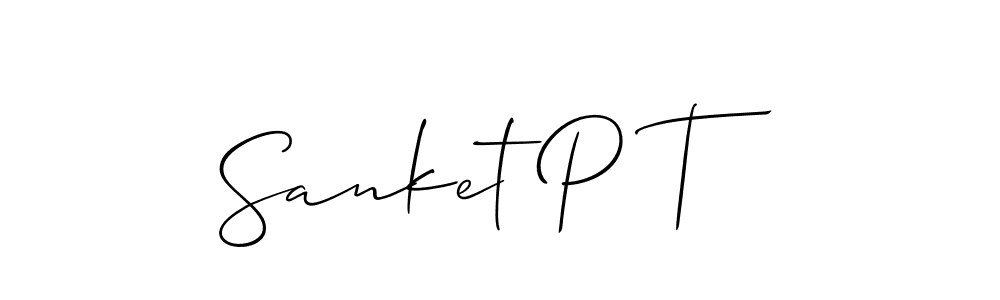 Design your own signature with our free online signature maker. With this signature software, you can create a handwritten (Allison_Script) signature for name Sanket P T. Sanket P T signature style 2 images and pictures png