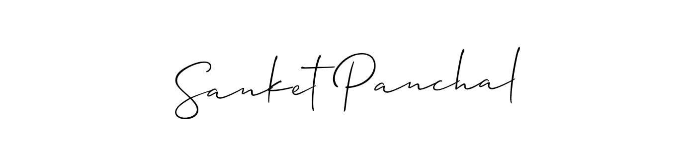 Design your own signature with our free online signature maker. With this signature software, you can create a handwritten (Allison_Script) signature for name Sanket Panchal. Sanket Panchal signature style 2 images and pictures png