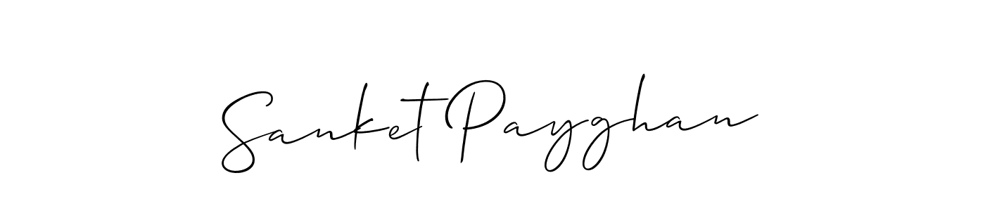 You should practise on your own different ways (Allison_Script) to write your name (Sanket Payghan) in signature. don't let someone else do it for you. Sanket Payghan signature style 2 images and pictures png