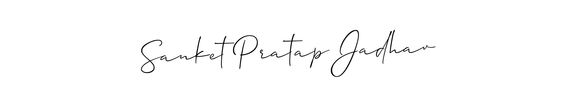 Also we have Sanket Pratap Jadhav name is the best signature style. Create professional handwritten signature collection using Allison_Script autograph style. Sanket Pratap Jadhav signature style 2 images and pictures png