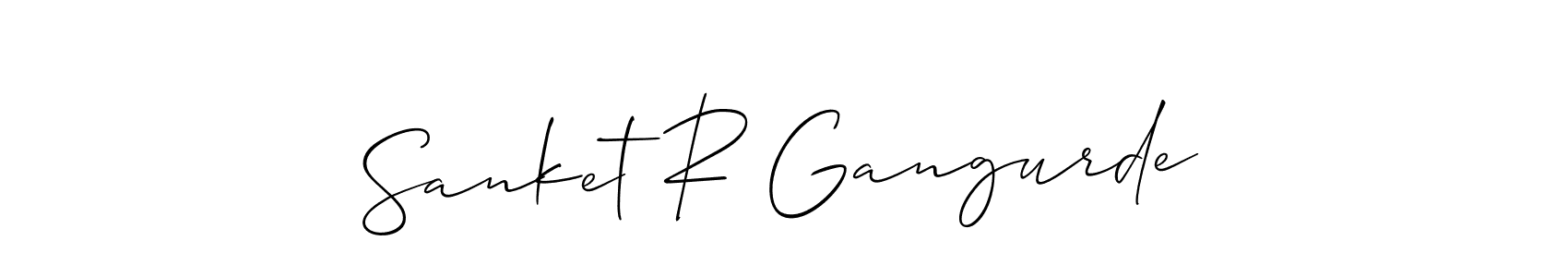 You should practise on your own different ways (Allison_Script) to write your name (Sanket R Gangurde) in signature. don't let someone else do it for you. Sanket R Gangurde signature style 2 images and pictures png