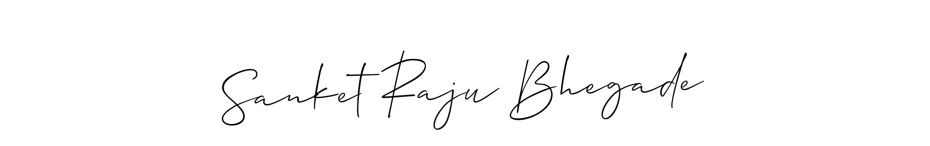 The best way (Allison_Script) to make a short signature is to pick only two or three words in your name. The name Sanket Raju Bhegade include a total of six letters. For converting this name. Sanket Raju Bhegade signature style 2 images and pictures png