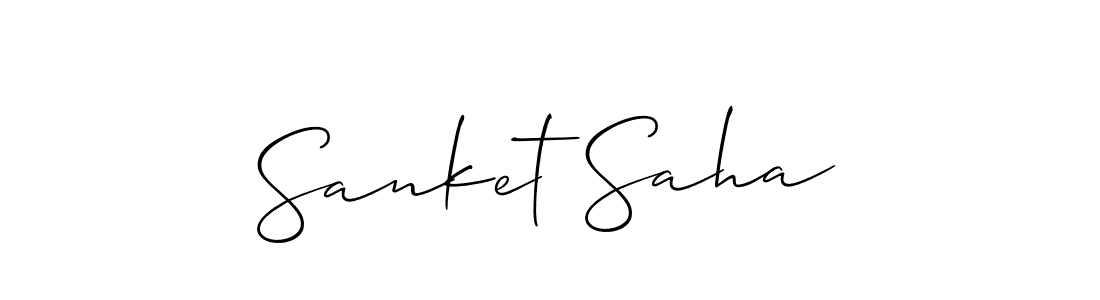 Design your own signature with our free online signature maker. With this signature software, you can create a handwritten (Allison_Script) signature for name Sanket Saha. Sanket Saha signature style 2 images and pictures png