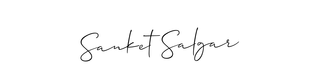 How to Draw Sanket Salgar signature style? Allison_Script is a latest design signature styles for name Sanket Salgar. Sanket Salgar signature style 2 images and pictures png