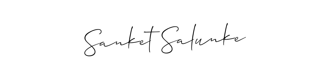 Also You can easily find your signature by using the search form. We will create Sanket Salunke name handwritten signature images for you free of cost using Allison_Script sign style. Sanket Salunke signature style 2 images and pictures png